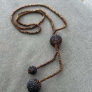 Elegant Brown Beaded Necklace